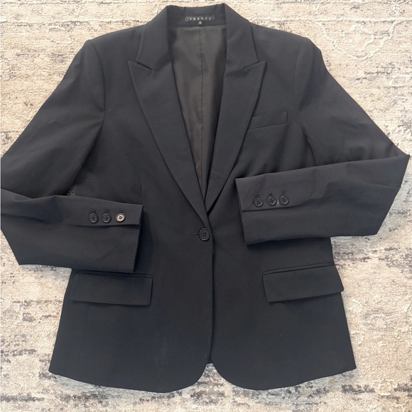 Chic Theory Classic elegant  Black Suit schoolboy Jacket quiet luxury size 12. - Picture 11 of 11